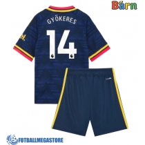 Fotballdrakt Barn Arsenal Viktor Gyokeres #14 Bortedraktsett 2026-27 Kortermet (+ Korte bukser)